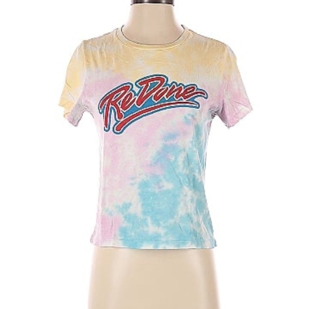 Re/Done Tie Dye Logo T-Shirt